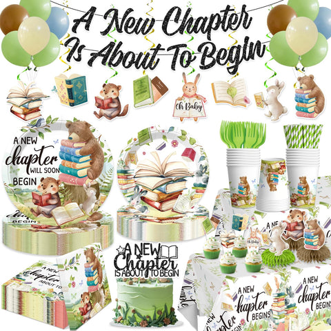 Yingoto storybook baby shower banner enhances a book themed welcome for guests
