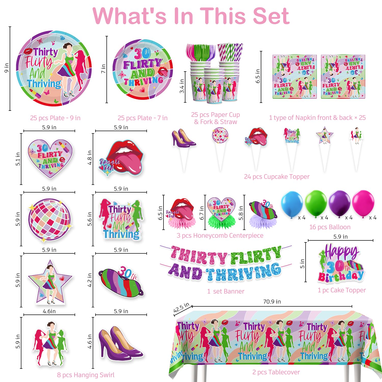 Yingoto thirty flirty tablecloth shields surfaces while establishing a vibrant, coordinated tablescape.
