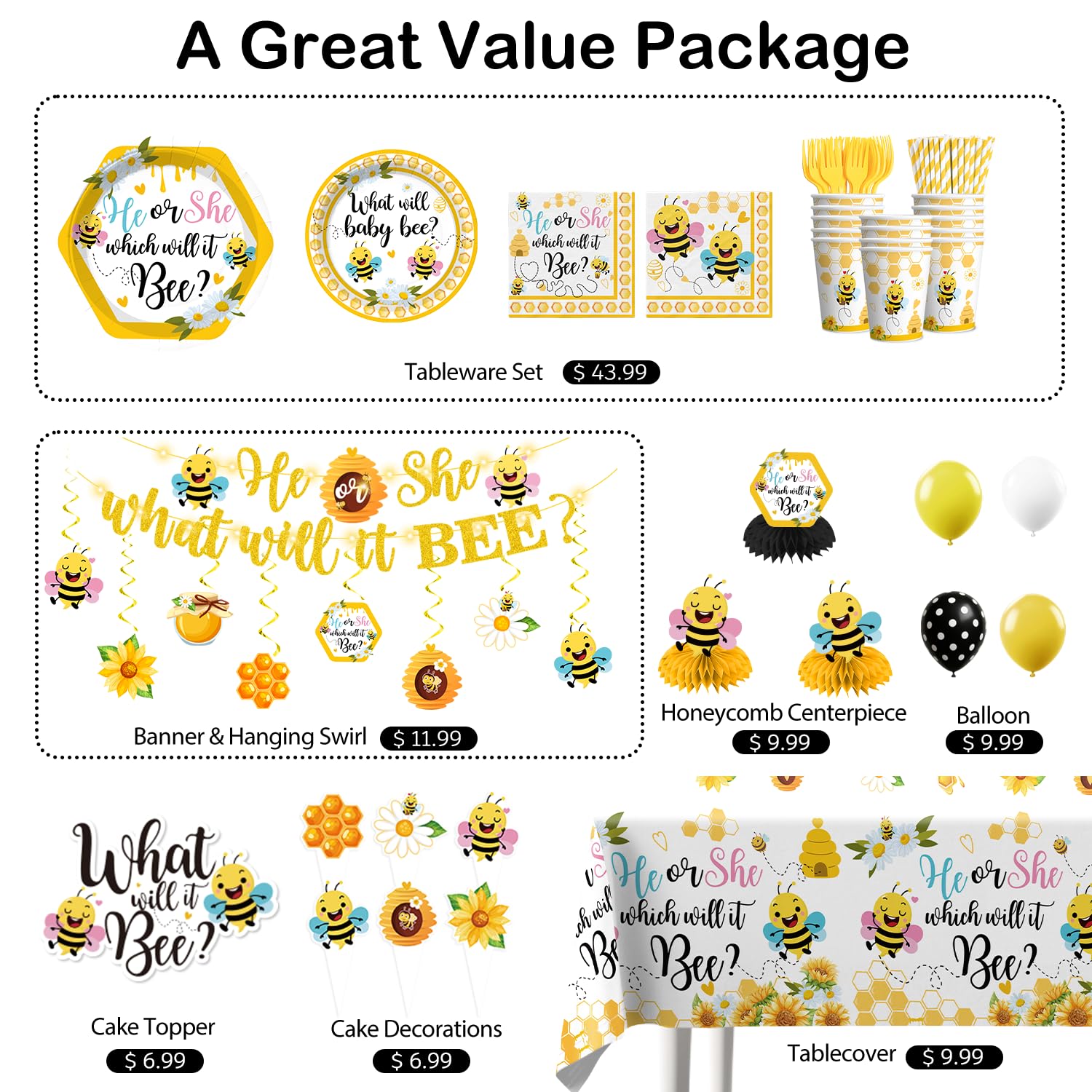 Yingoto What Will Baby Bee 7-inch plates deliver sturdy color and style
