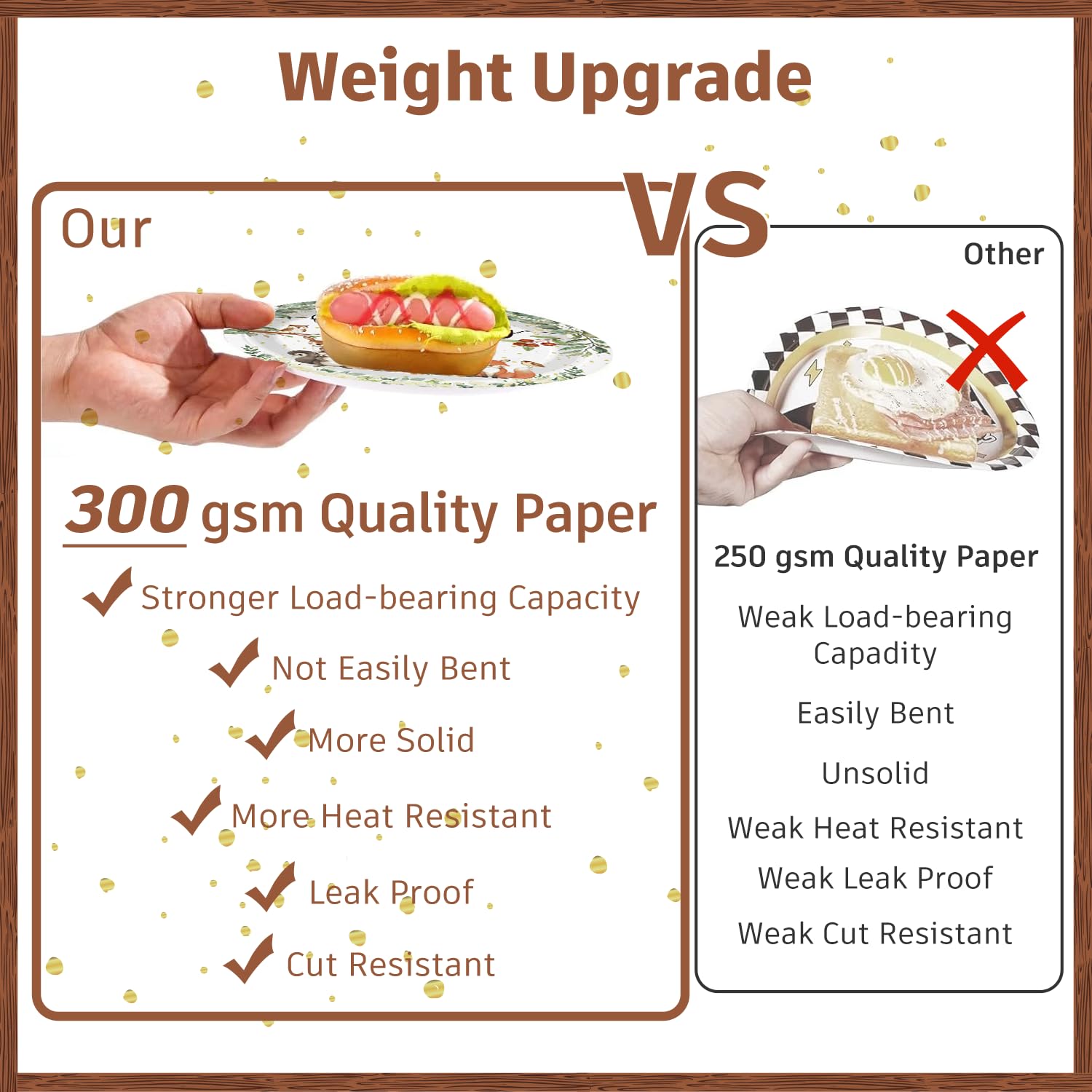 Yingoto 7-inch woodland plates are sturdy for safe, reliable serving