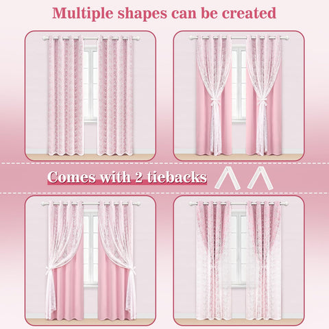 Yinhua pink curtains brighten nurseries and bedrooms with a romantic touch.
