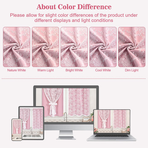 Yinhua pink curtains are easy to care for with machine or hand wash.