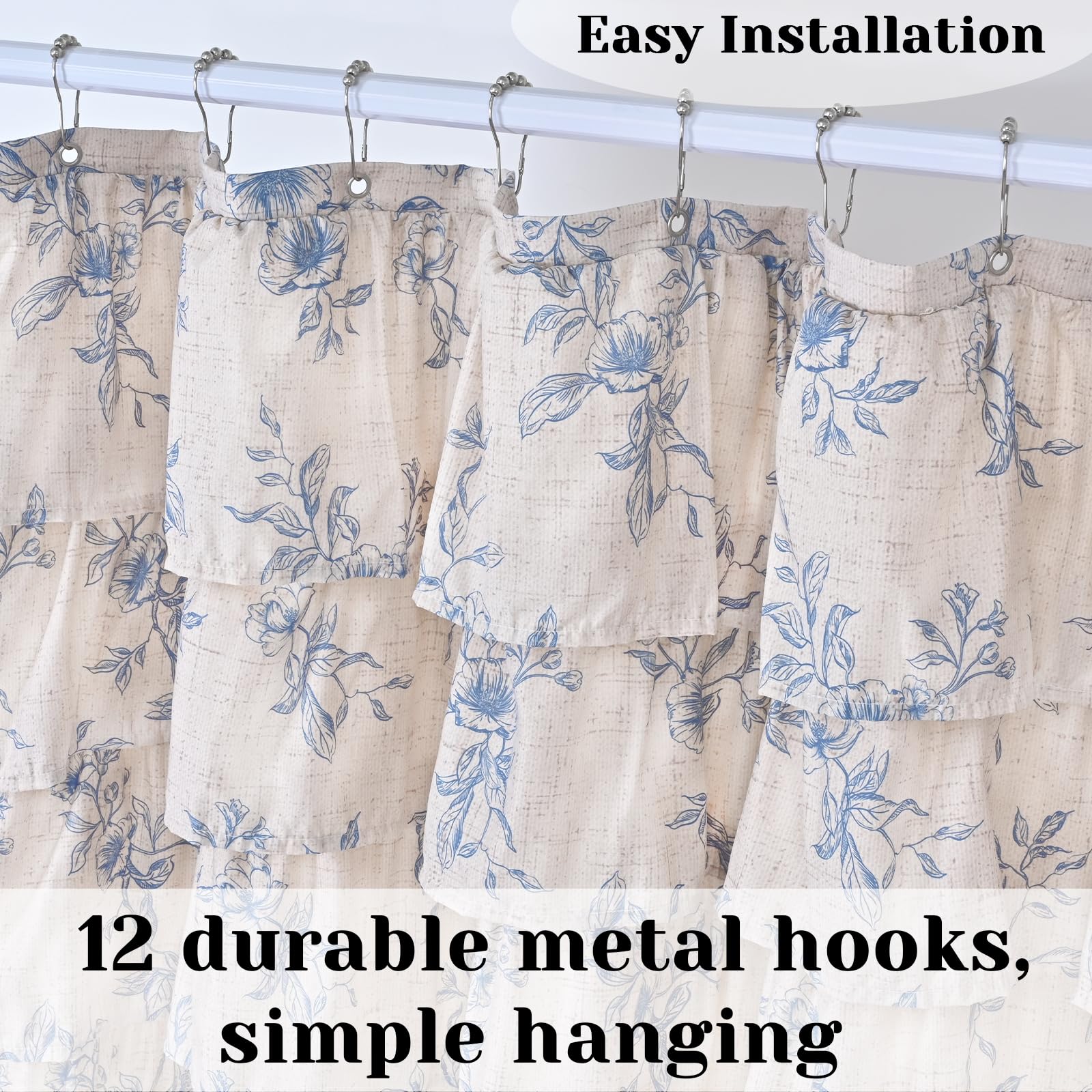 Yinhua polyester curtain dries quickly and resists wrinkles for a tidy bathroom look