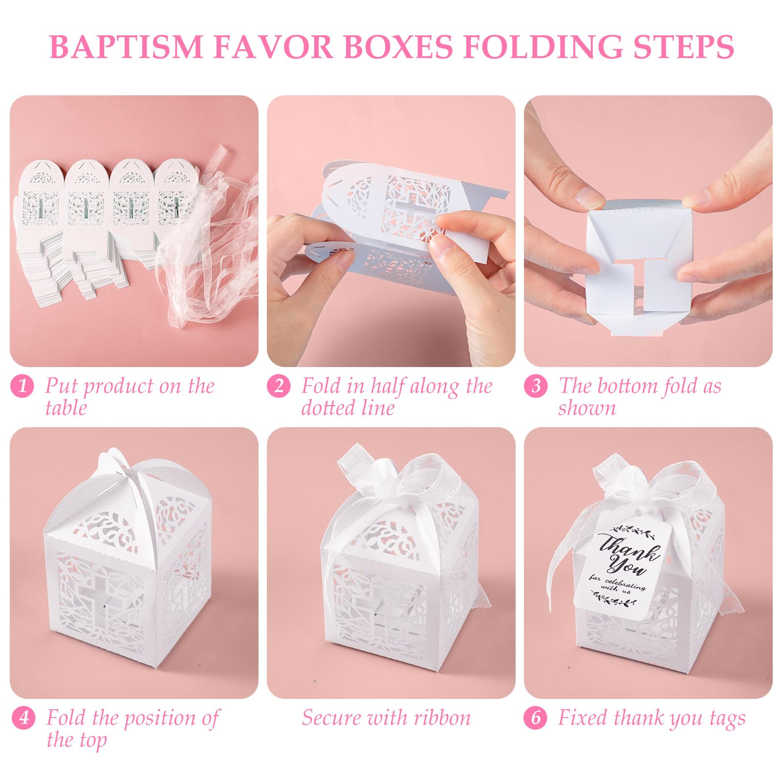 Yinkin pink gift box presenting rosaries elegantly