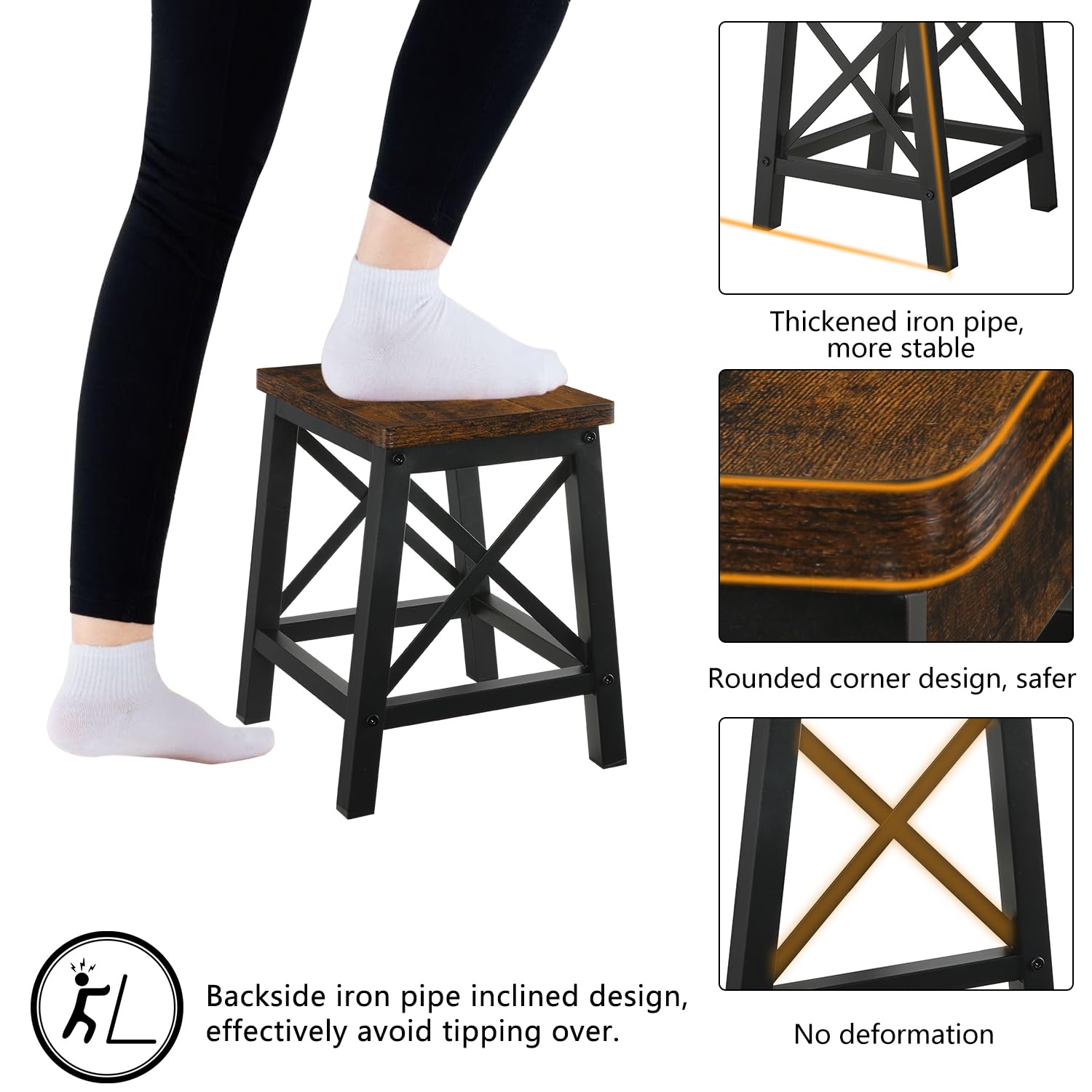 YINMIT Step Stool in bedroom setup for reaching dresser height