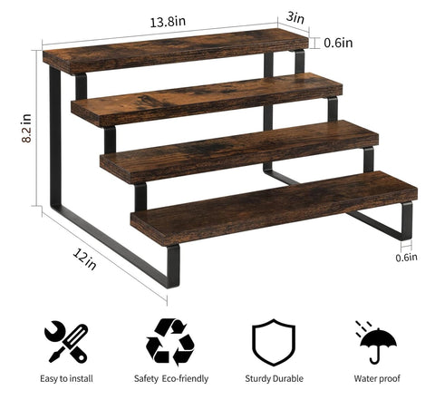 YINMIT 4-tier display near-dresser shows easy cleaning and water resistance