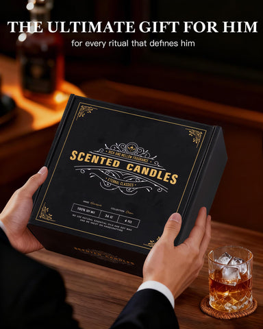 Yinuo Candle luxury office scene with candle glow
