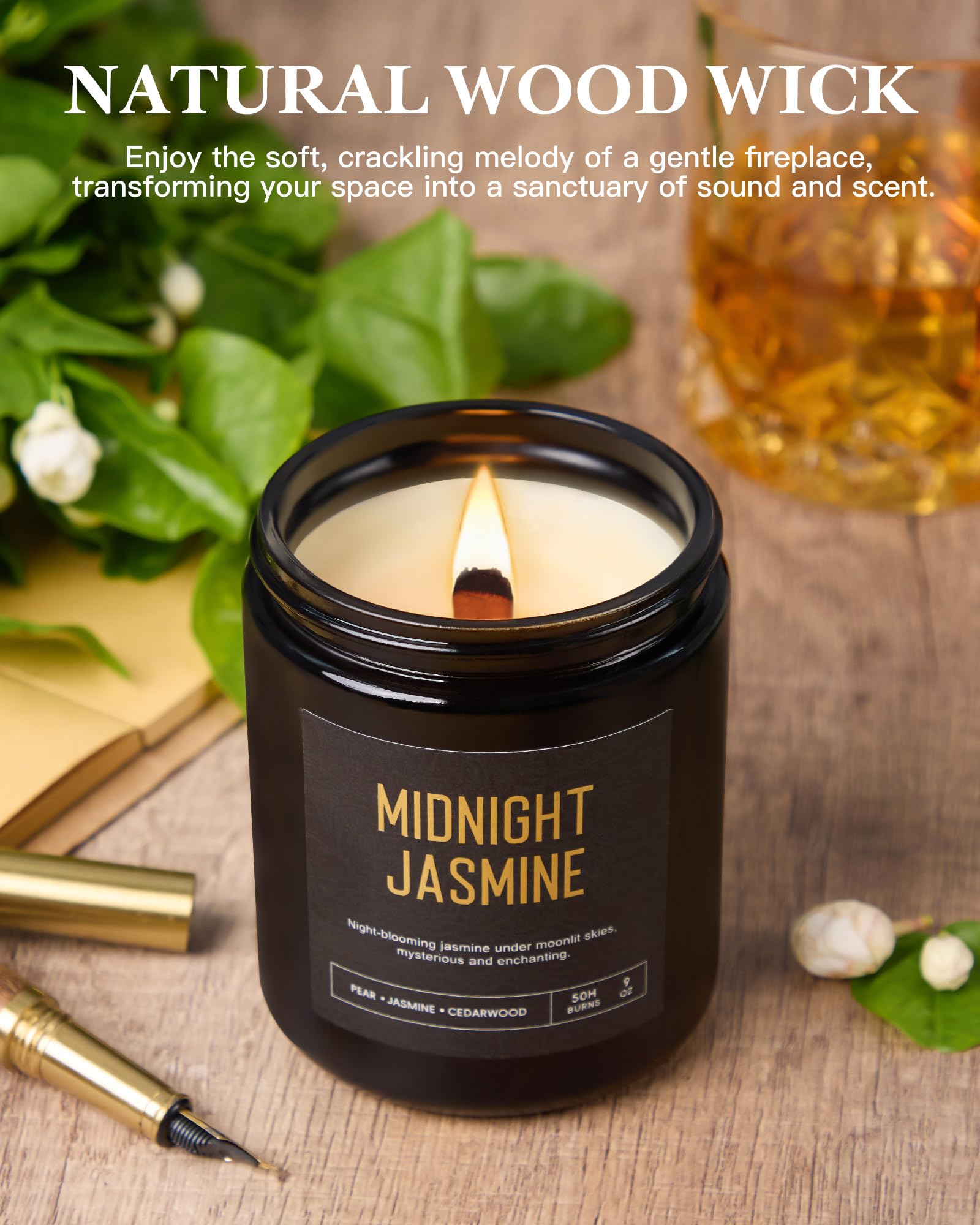 Yinuo Candle sandalwood oud jar offers resinous depth