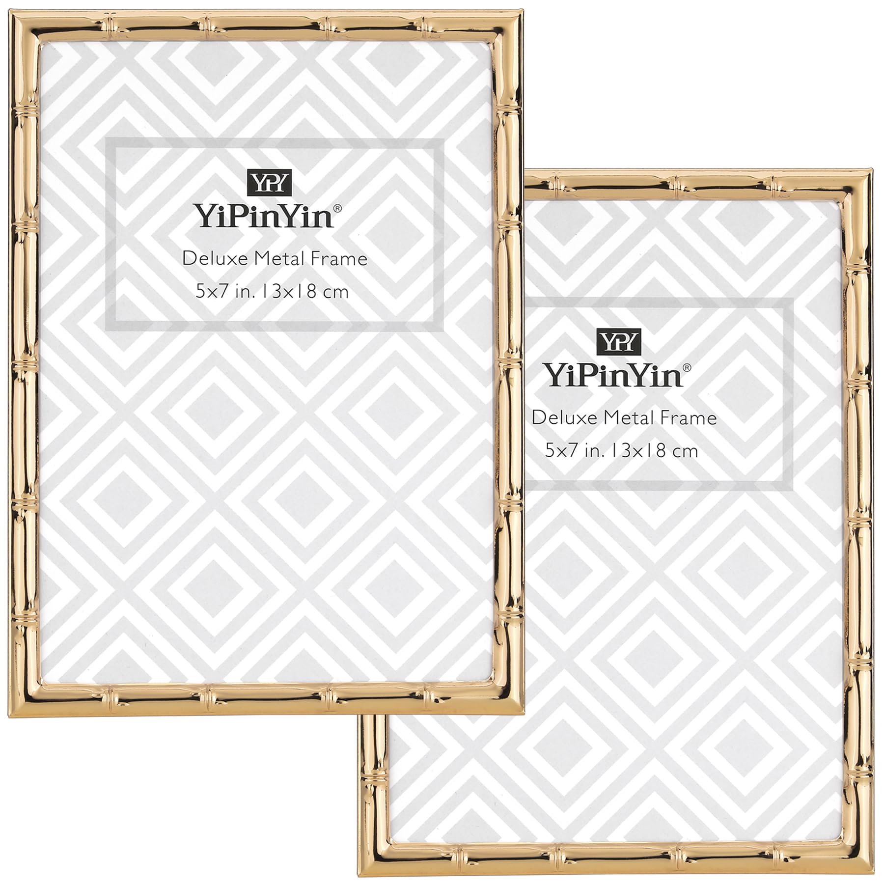 YiPinYin bamboo-detail dark-gold frame showing elegant desk display