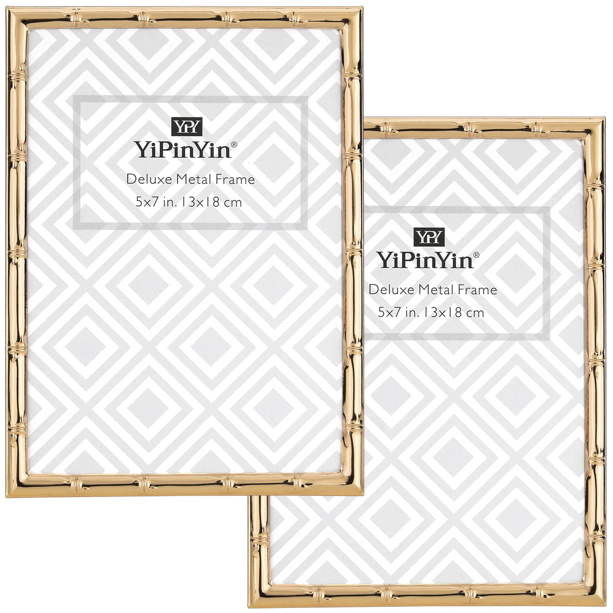 YiPinYin bamboo-detail dark-gold frame showing elegant desk display