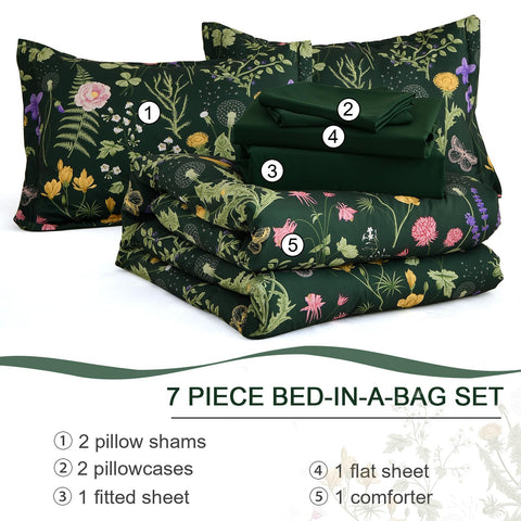 Yiran dark green bedding suitable for year-round use.