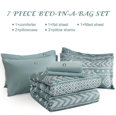 Yiran comforter set packaging shows wrinkle-free ready-to-use appeal.