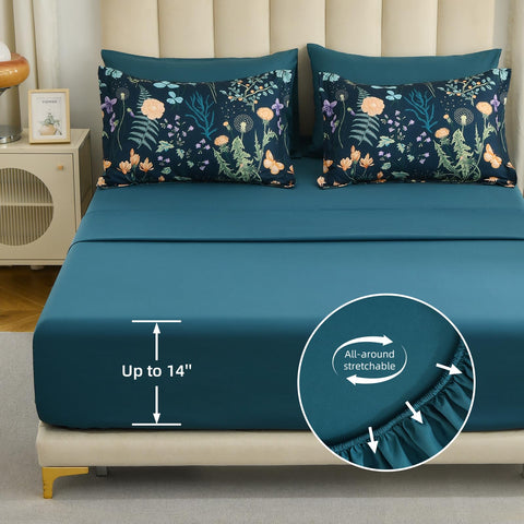 Yiran queen comforter set is machine washable for easy care.