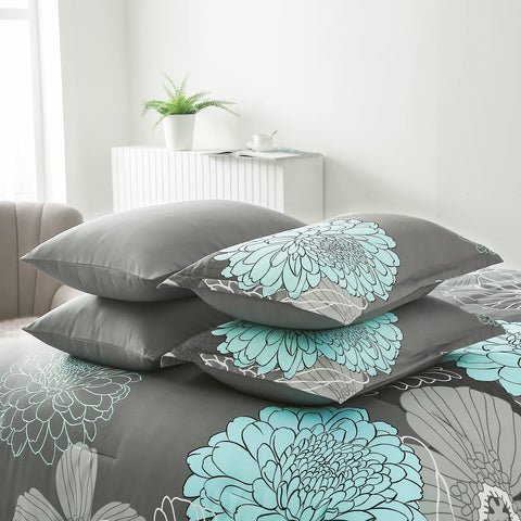 Yiran fitted and flat sheets shown on queen bed for secure fit