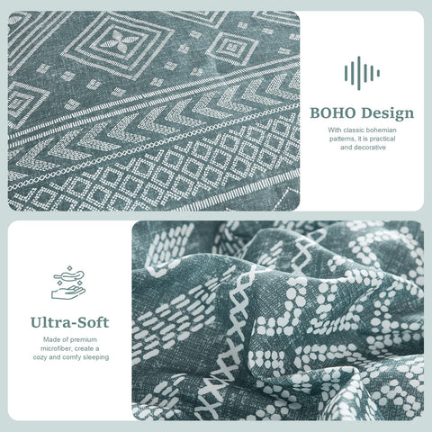 Yiran pillow sham 20x36 completes the boho bedding look.