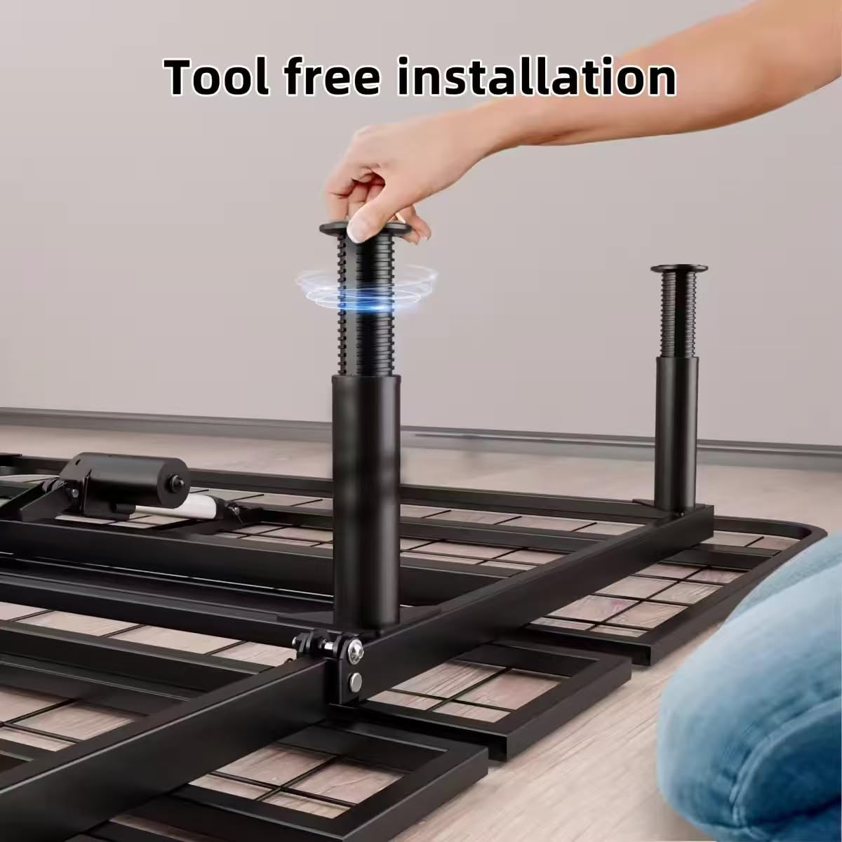 Yireehome under-bed clearance creates extra storage space.
