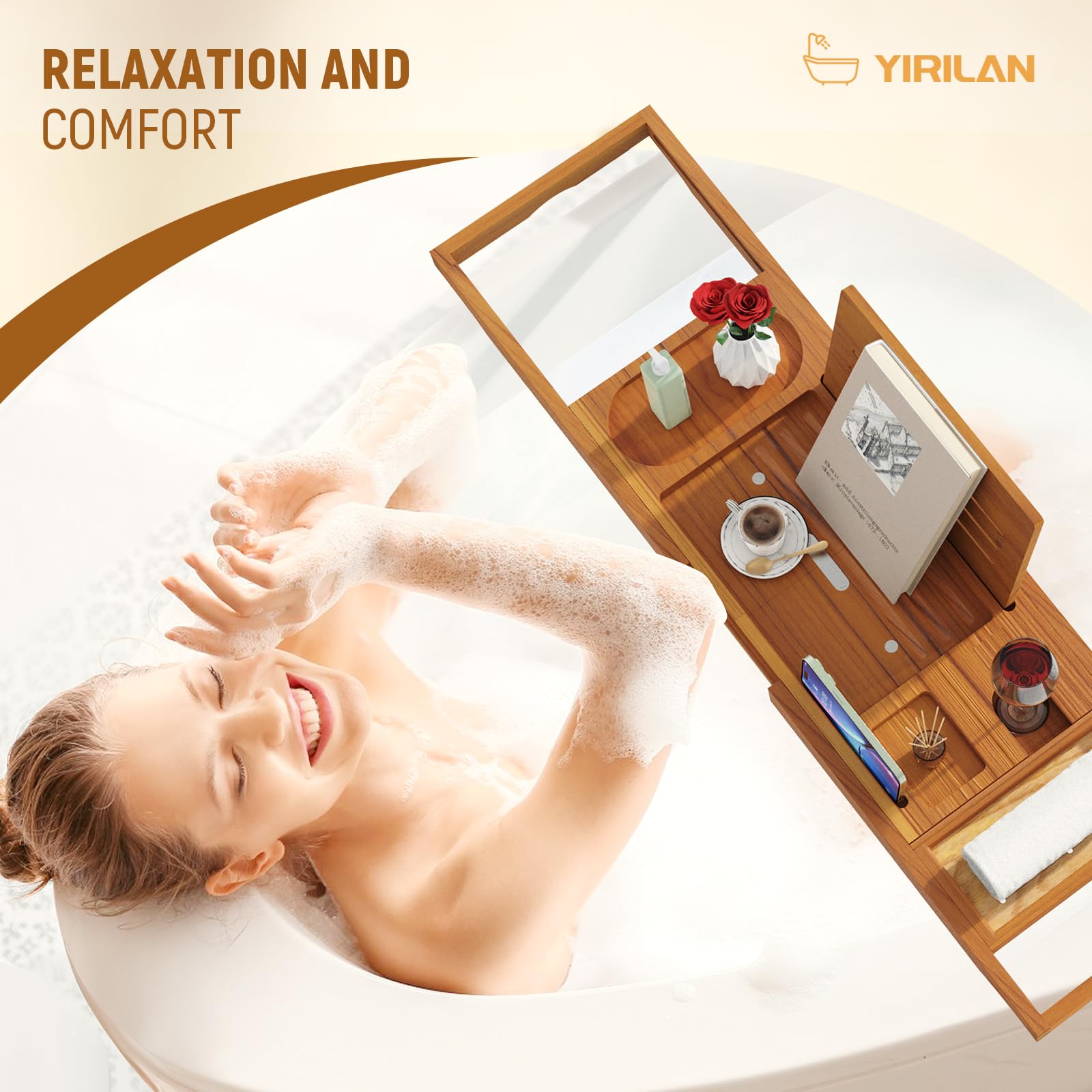 Yirilan tray features a candle hole to set calming mood.