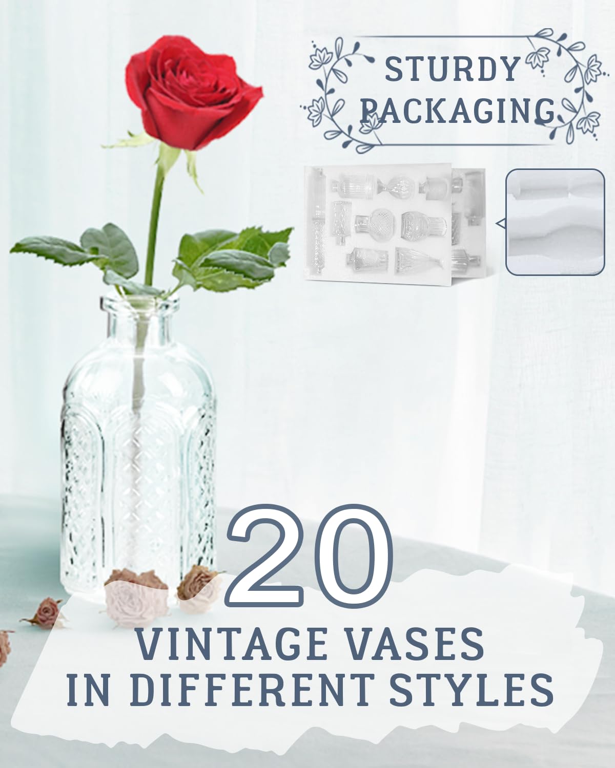 Yirilan retro elegance glass vases add timeless charm to any space.