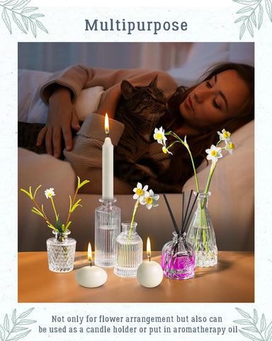 Yirilan durable thickened glass vase resists tipping and scratches.