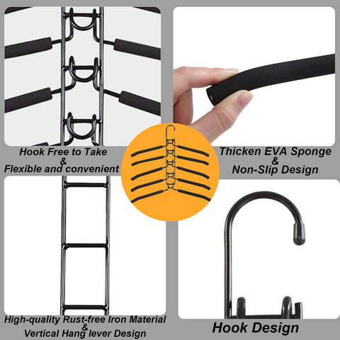 YiSeyruo rust-resistant metal hanger ensures durable daily use