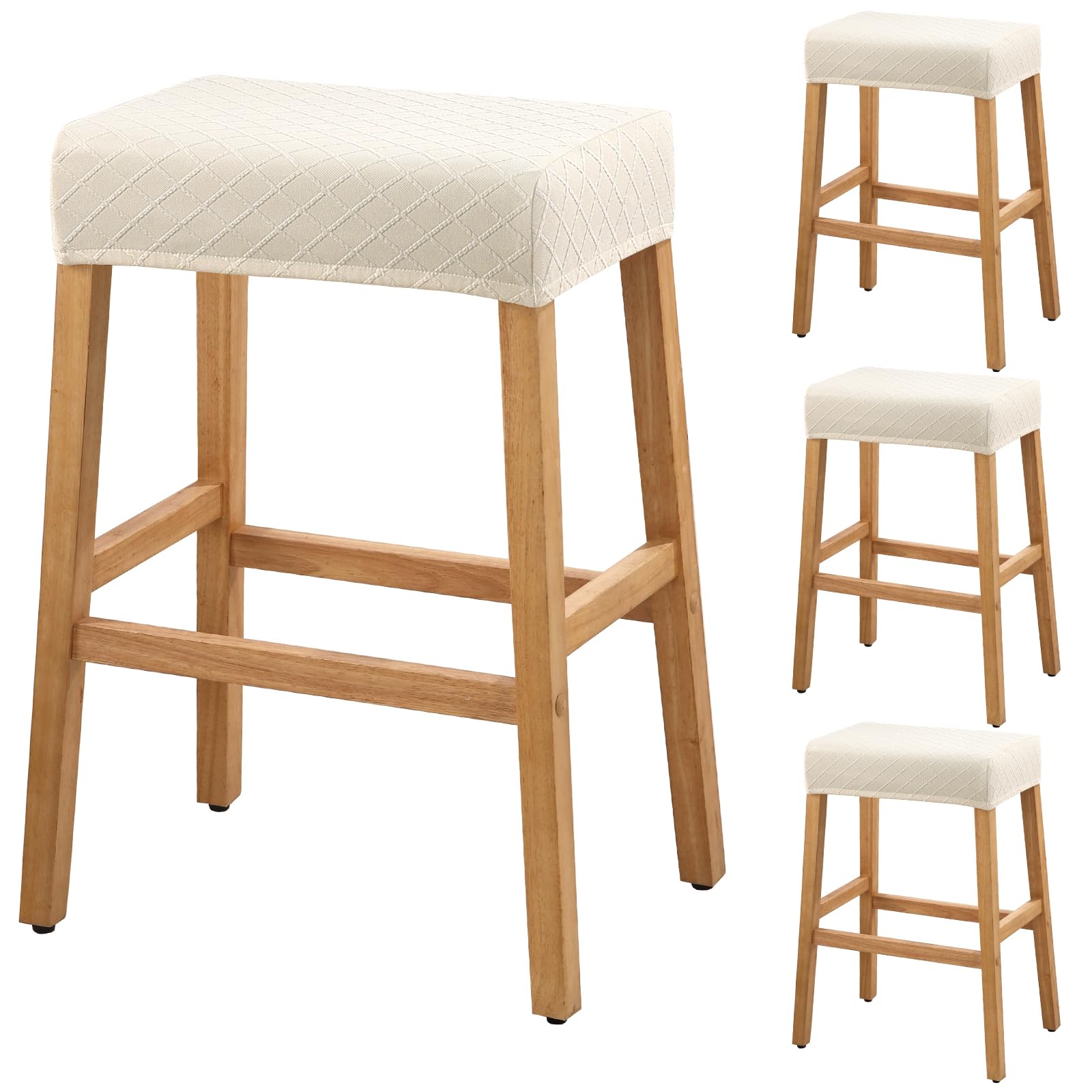 YISUN rectangle stool cover in stretch fabric for a wrinkle-free finish.