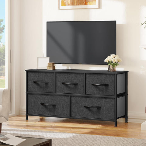 YITAHOME dresser features a durable wooden top for a stable work surface.