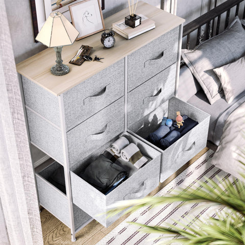 YITAHOME steel frame with wooden top enhances room aesthetics.