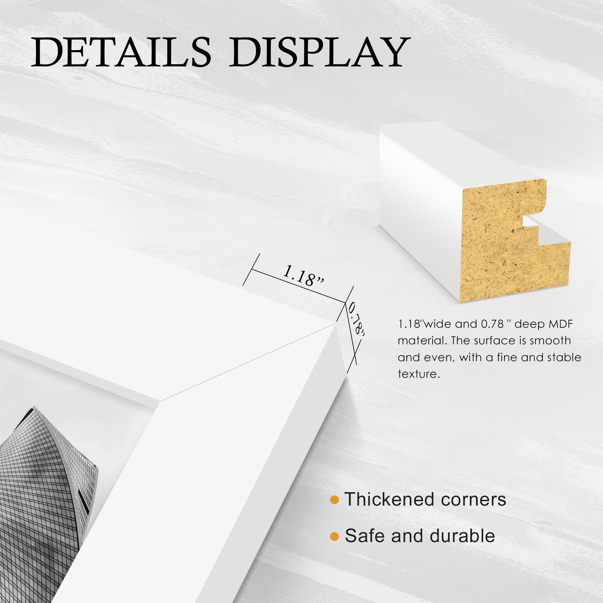 YiTanli engineered wood frame resists yellowing and stays durable.