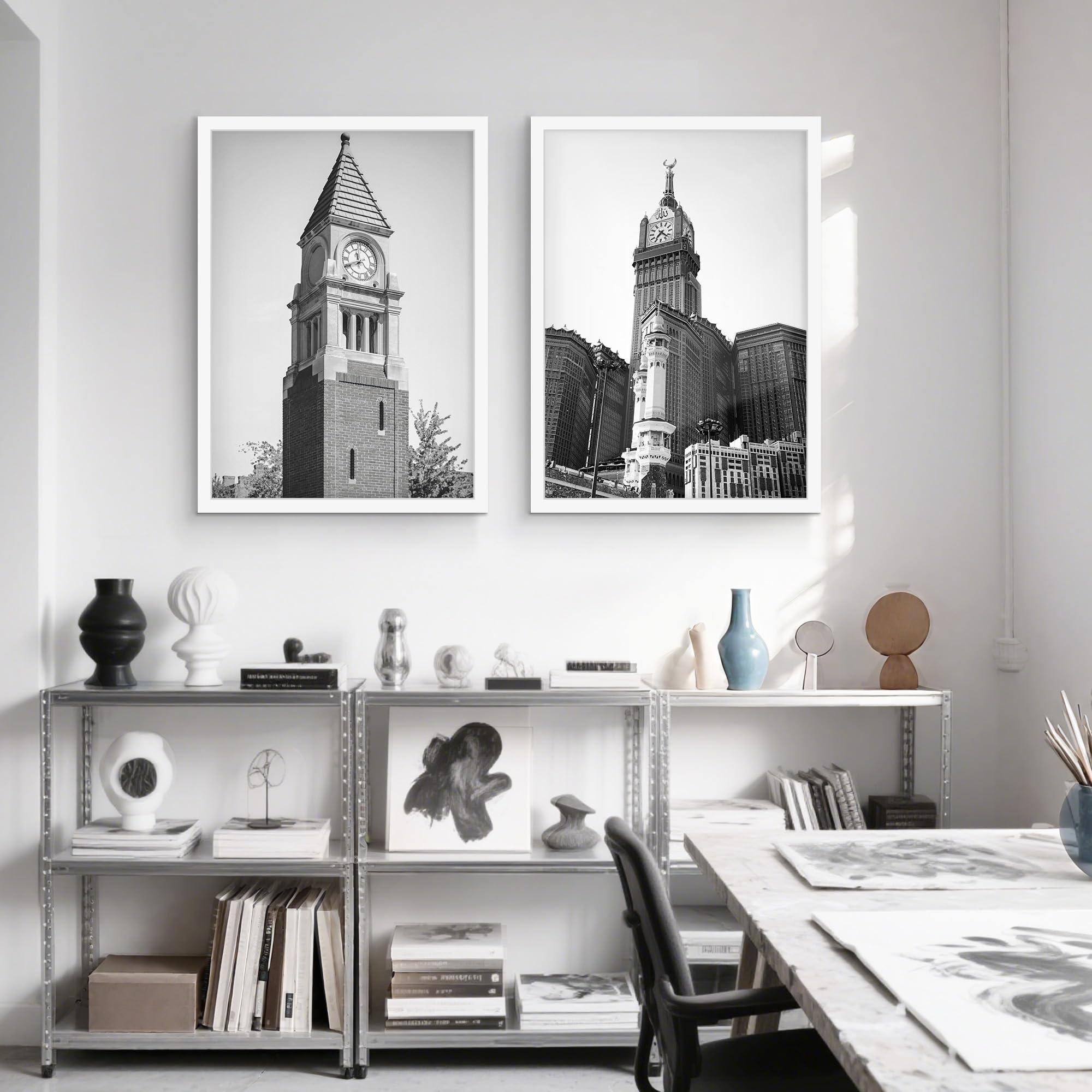 YiTanli white frame complements living room, bedroom, or office decor.