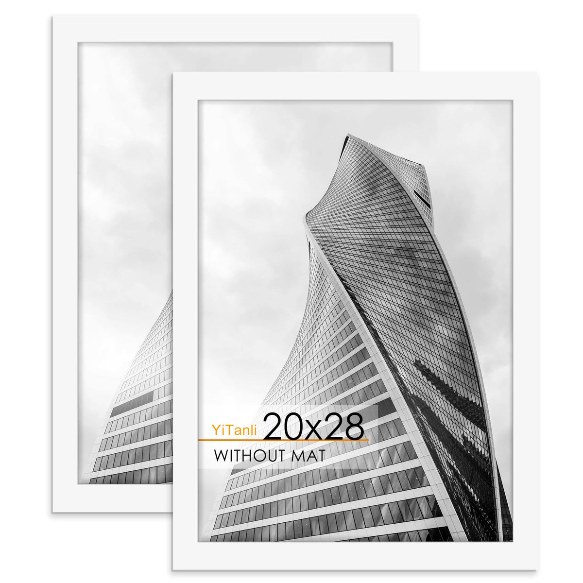 YiTanli 20x28 poster frame 2-pack in white for posters or art prints.