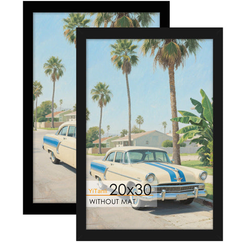 YiTanli 20x30 frame front view with matte black finish for posters and prints