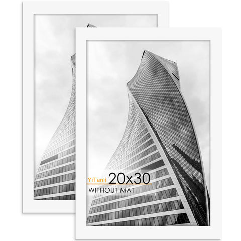 YiTanli 20x30 white poster frame front view for crisp display
