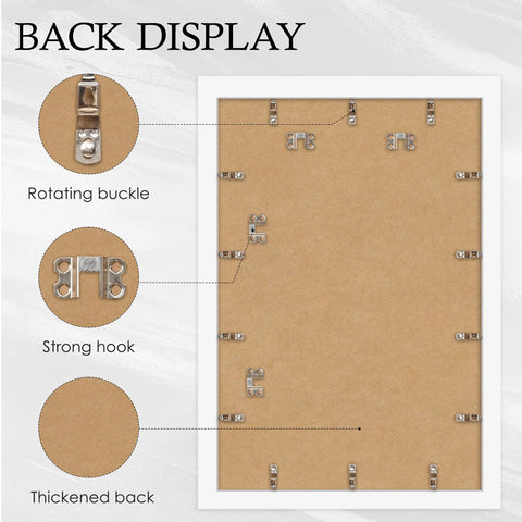 YiTanli 24x36 poster frame MDF construction resists yellowing and adds durability.