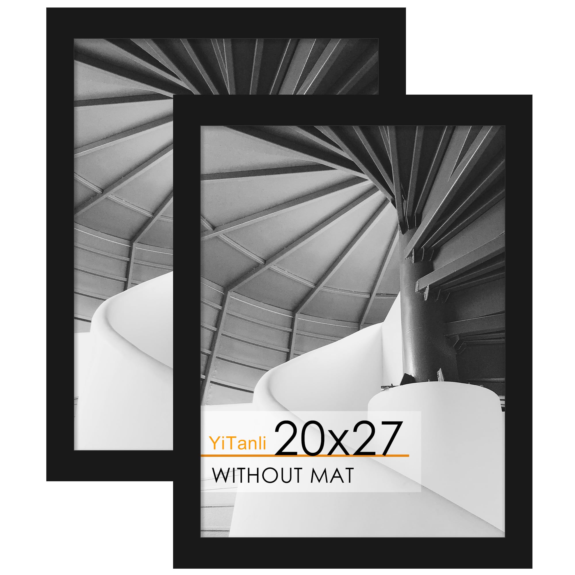 YiTanli Puzzle Frame 20x27 front view with HD plexiglass for clear poster display