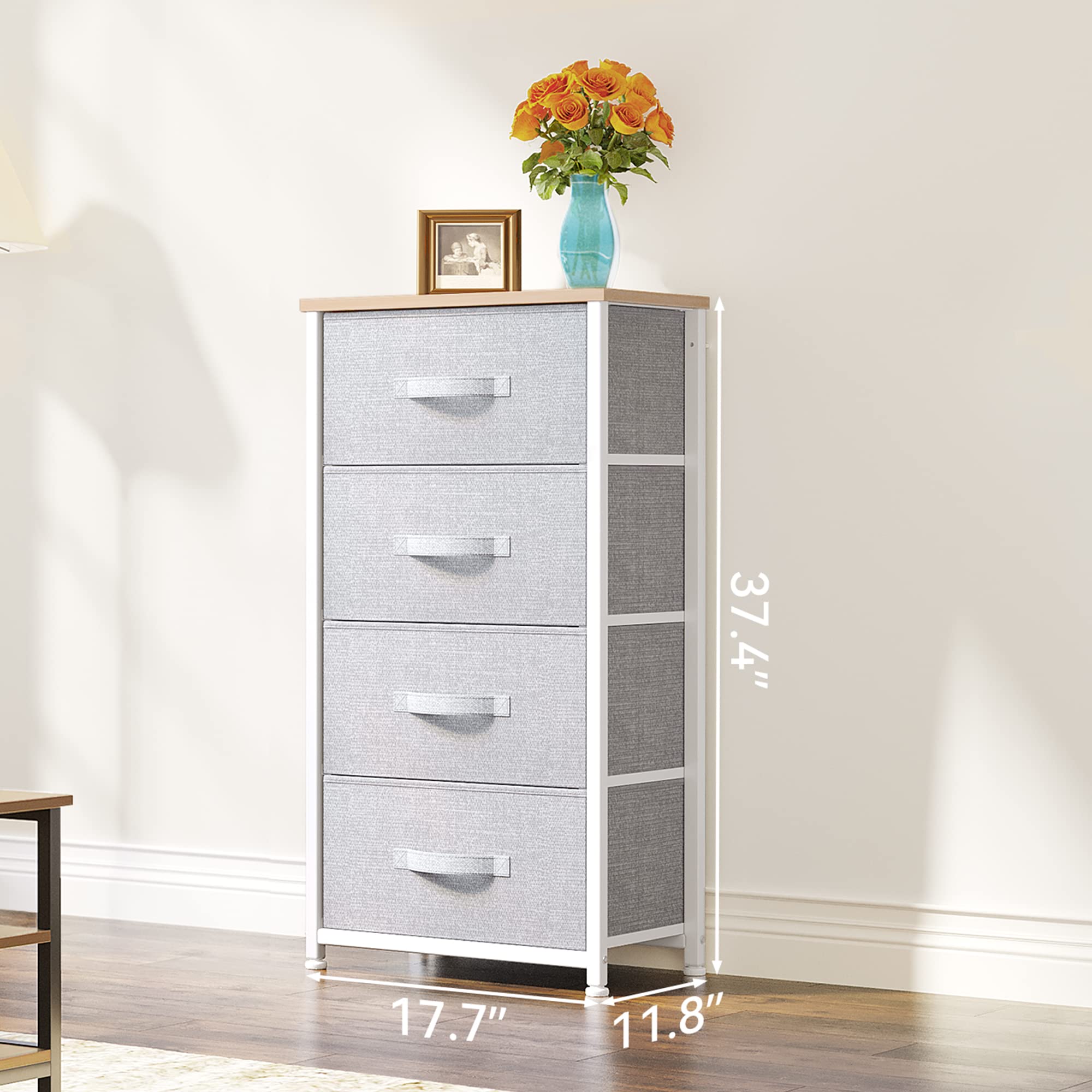 YITAHOME dresser placed in a modern bedroom corner for versatile styling.