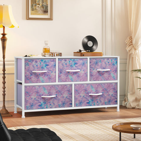 YITAHOME 5-drawer tower with open drawer demonstrates easy access and versatile storage.