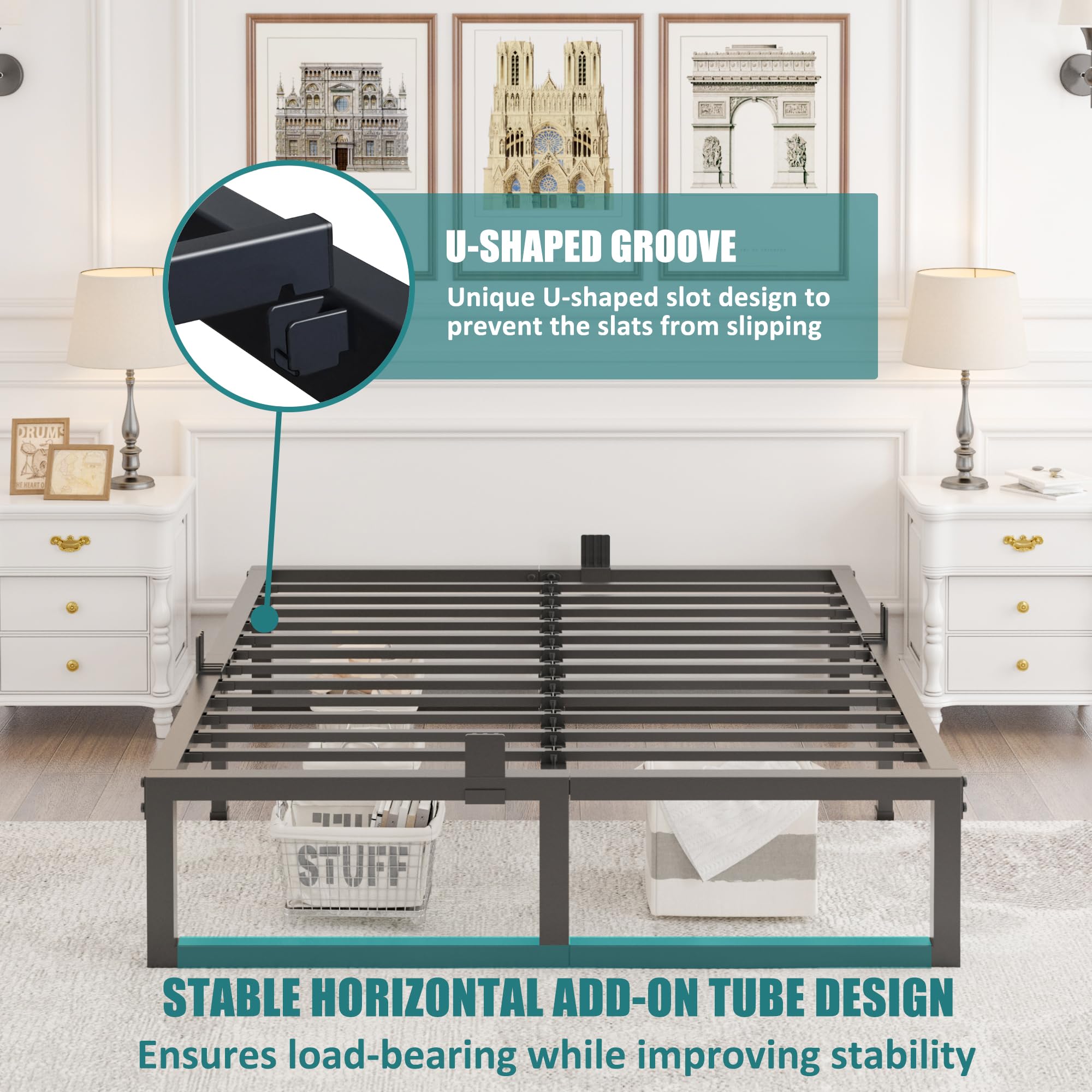 Yitong Angel no box spring needed; compatible with common mattress types.