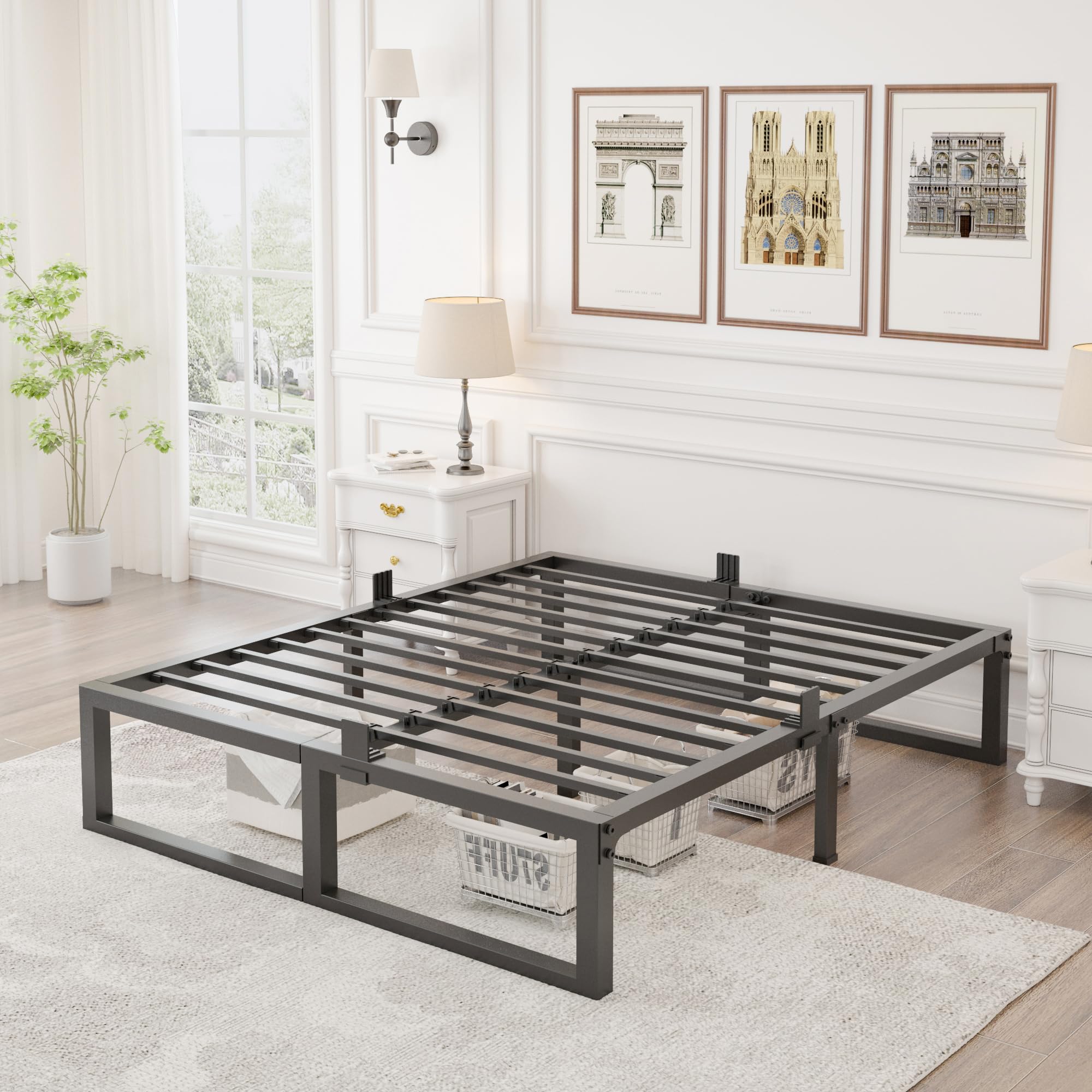 Yitong Angel steel slats with non-slip tape reduce mattress movement.
