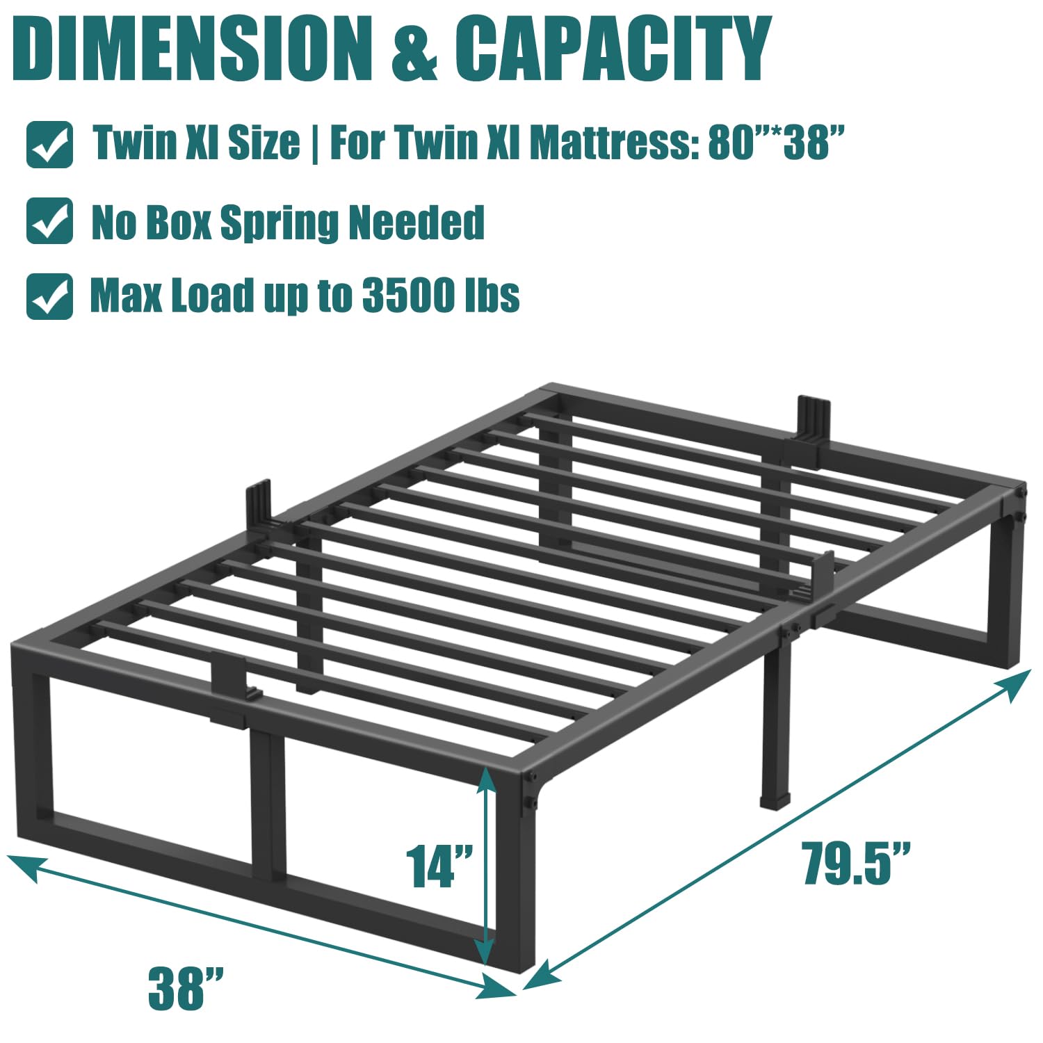 Non-slip tape on Yitong Angel slats reduces mattress movement