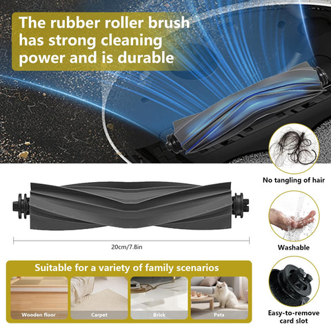 Yivy Dreame side brushes set reaches deep into floor gaps for thorough cleaning.