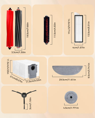 Yivy activated carbon bags filter odors during cleaning sessions.