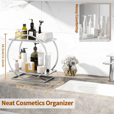YIWANFW cosmetic display shelf organizes skincare neatly on your dresser.