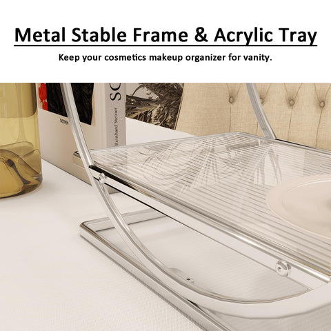 YIWANFW makeup counter shelf complements any vanity decor.