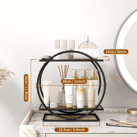 YIWANFW skincare storage tray organizes lotions and serums with clear visibility.