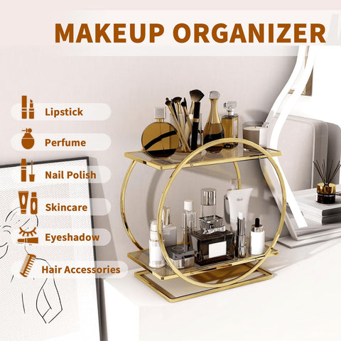 YIWANFW two-layer large capacity ideal for perfumes and cosmetics