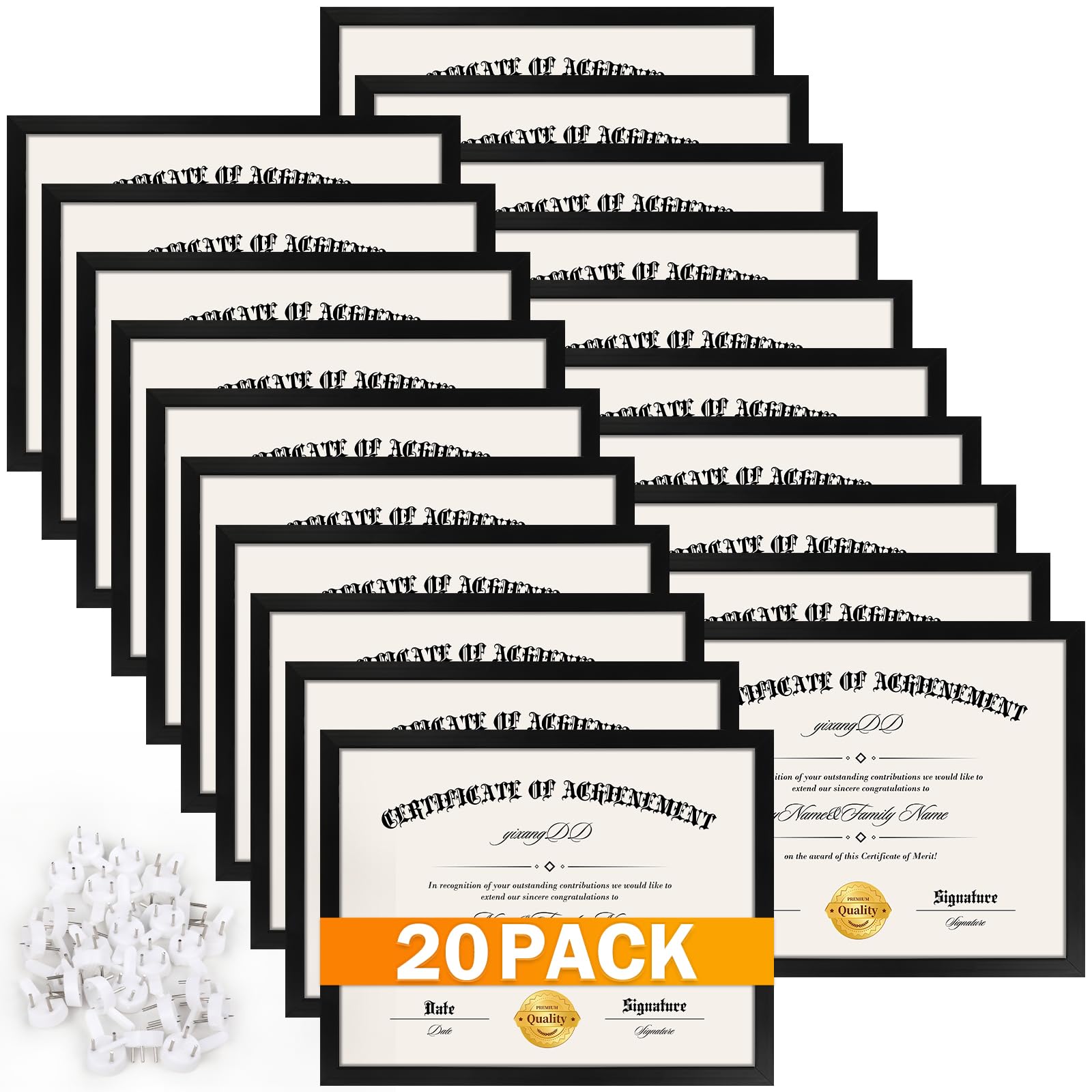 YixangDD certificate frame 8.5x11 with plexiglass protects diplomas from dust and moisture.