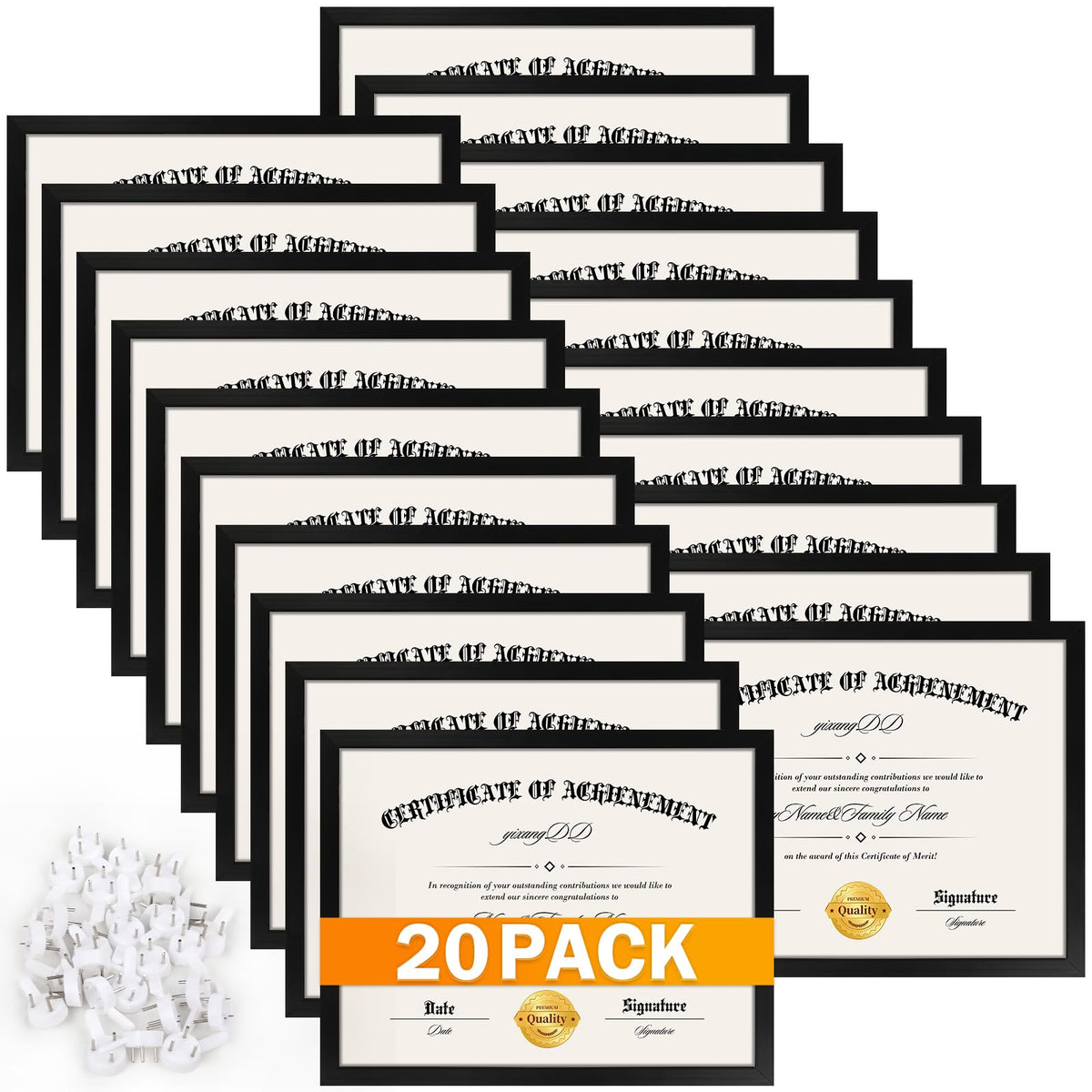 YixangDD certificate frame 8.5x11 with plexiglass protects diplomas from dust and moisture.