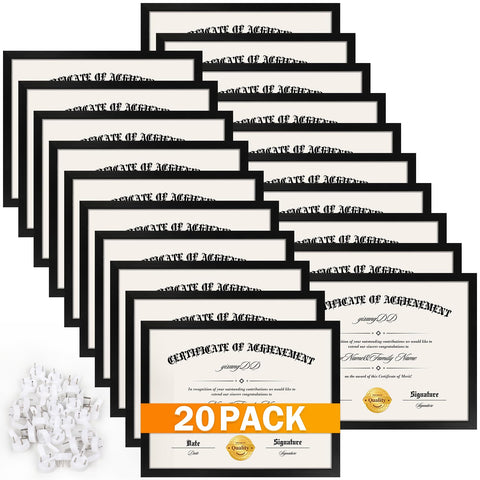 YixangDD certificate frame 8.5x11 with plexiglass protects diplomas from dust and moisture.