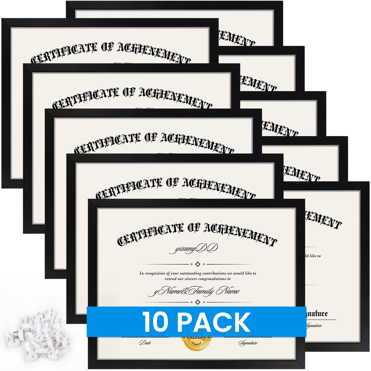 YixangDD certificate frame front with plexiglass for clear diploma display