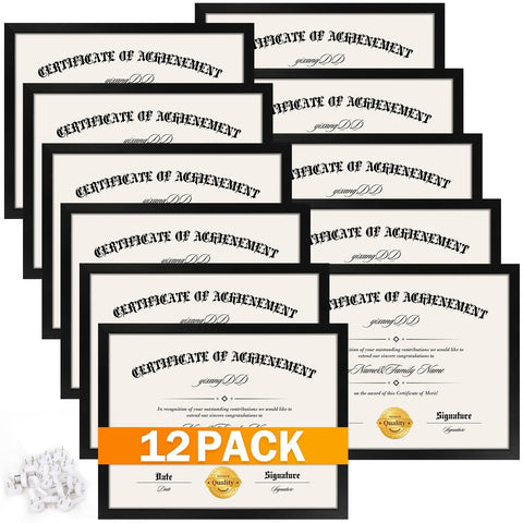 YixangDD 8.5x11 diploma frame with clear plexiglass protects your certificate